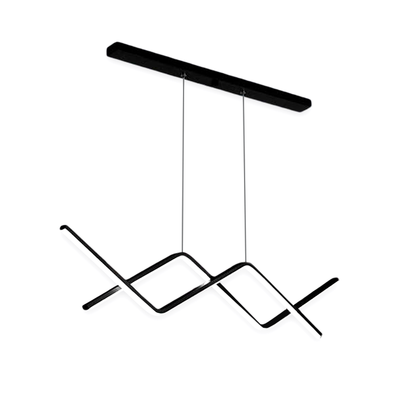 Arisha Luminaires Suspension Lineaire Minimaliste En Aluminium Pour La Cuisine Ou Salon