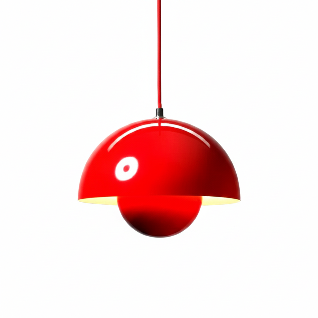 Zinra Suspension Ronde Moderne. Métal. Noir/Blanc/Rouge/Jaune