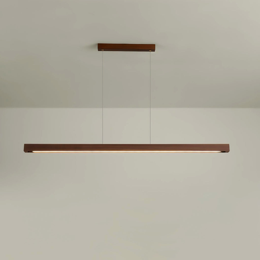 Elowen Suspension linéaire minimaliste en bois