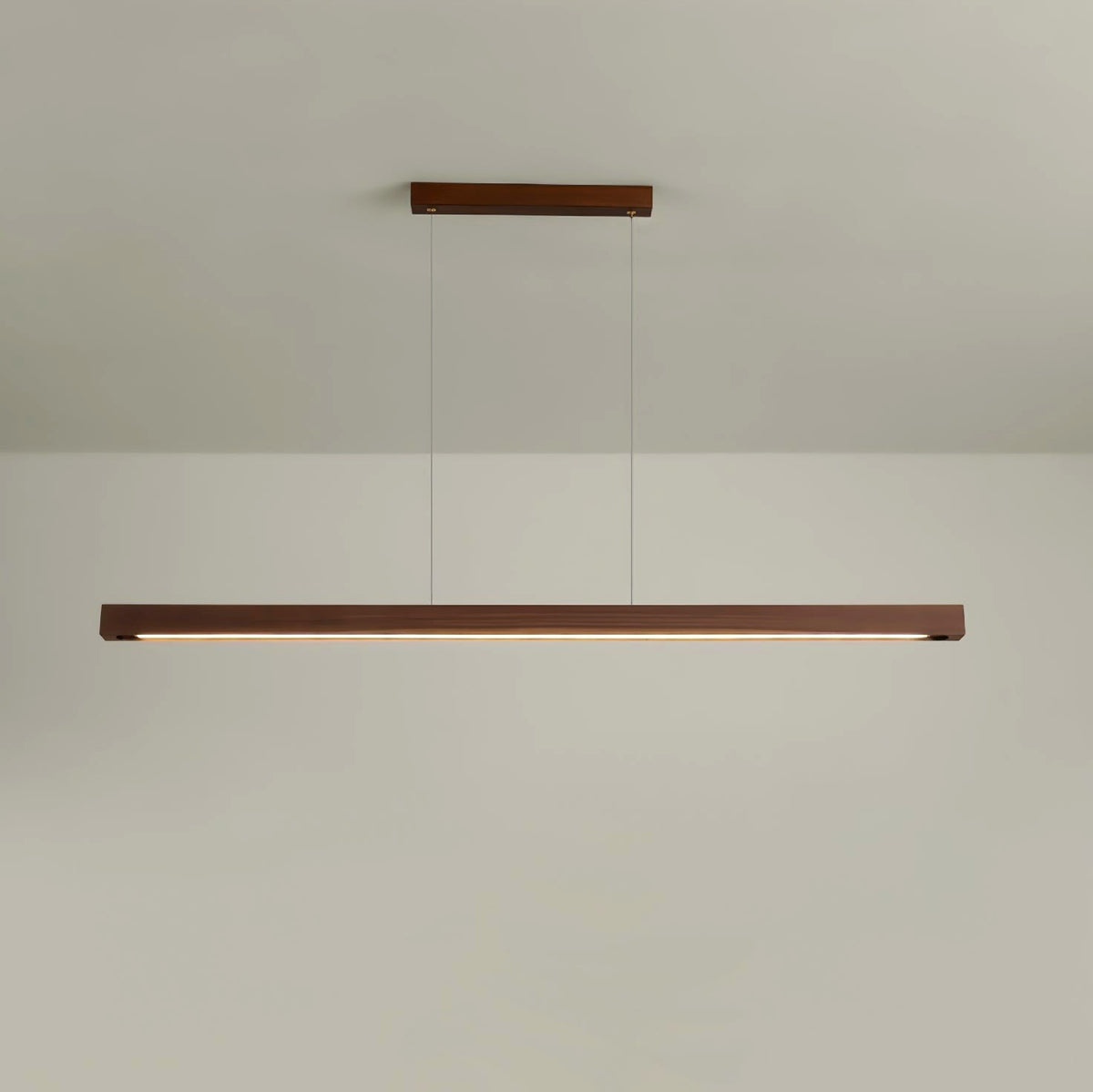 Elowen Suspension linéaire minimaliste en bois