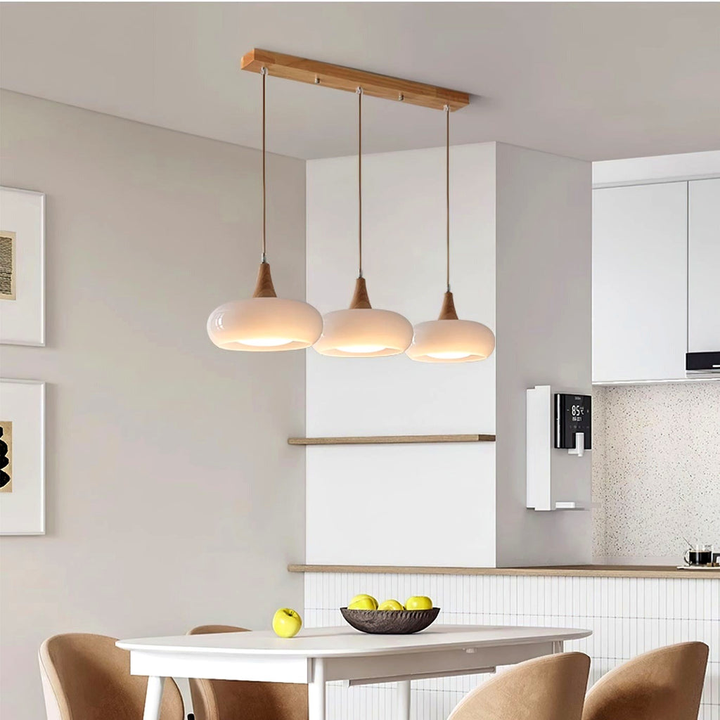 Suspension Bois 1/2/3 Lampes -