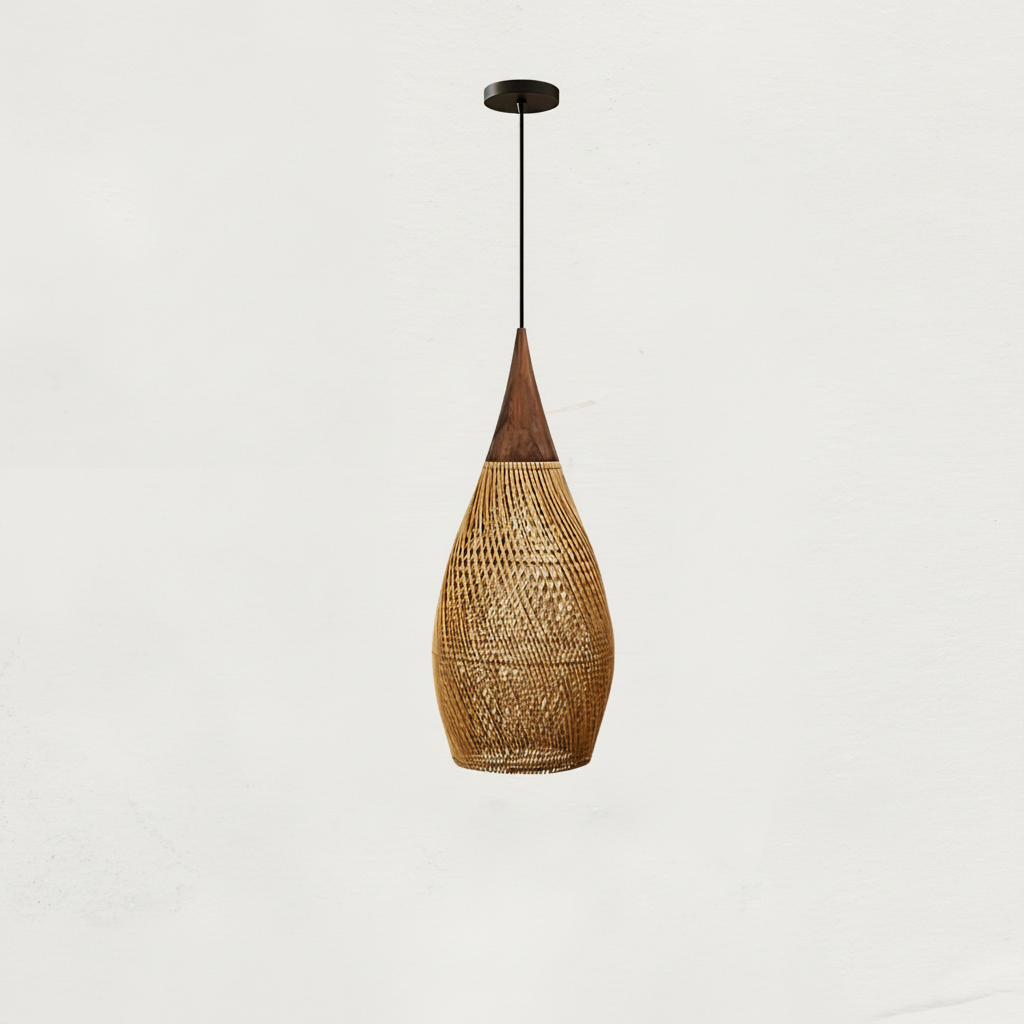 Evelyn Suspension en Rotin Tressé pour Salon