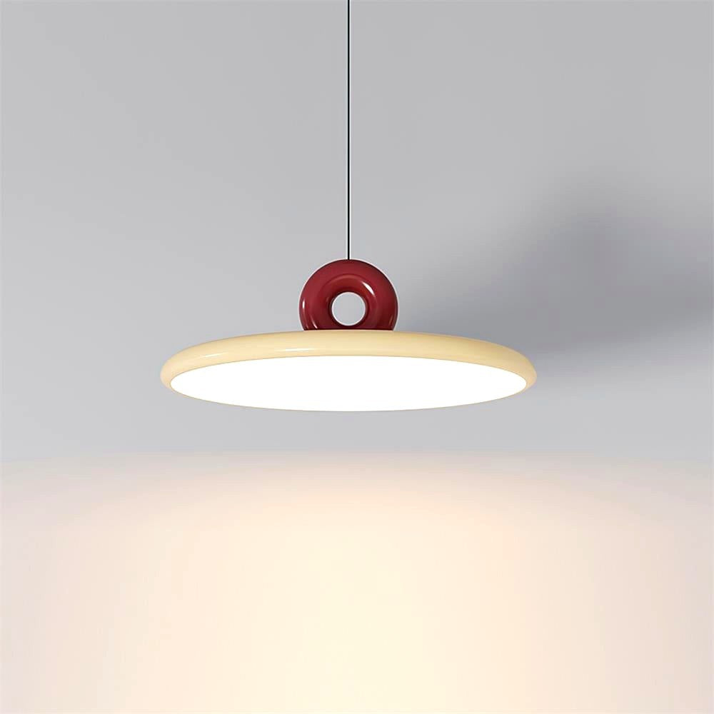 Suspension Disque Acrylique Avec Détail en Boucle Ambiance Minimaliste