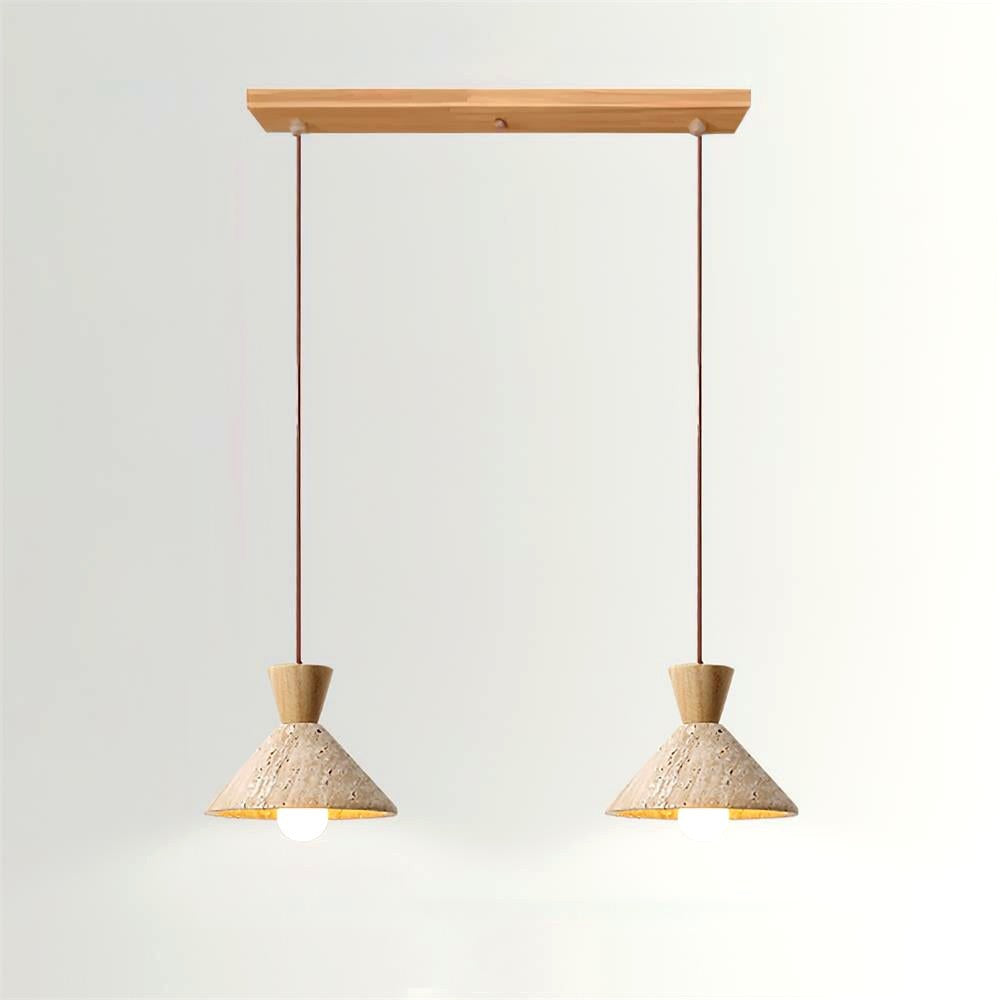 Suspension Forme Chapeau en Travertin Minimaliste