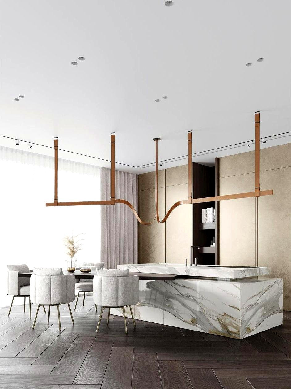 Arcadia Suspension Moderne en Cuir