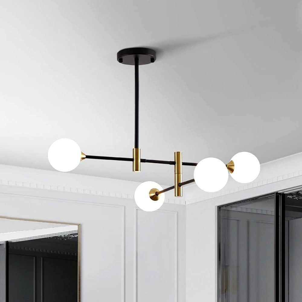 Valentina Design Italien Luminaires Suspensions Globe Moderne Métal/Verre Blanc Laiteux/Clair Chambre/Salon