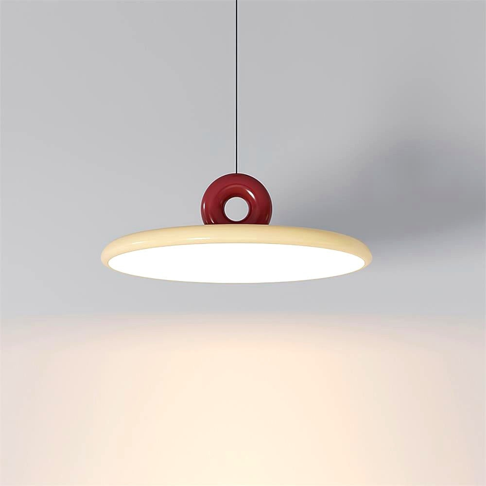 Suspension Disque Acrylique Avec Détail en Boucle Ambiance Minimaliste