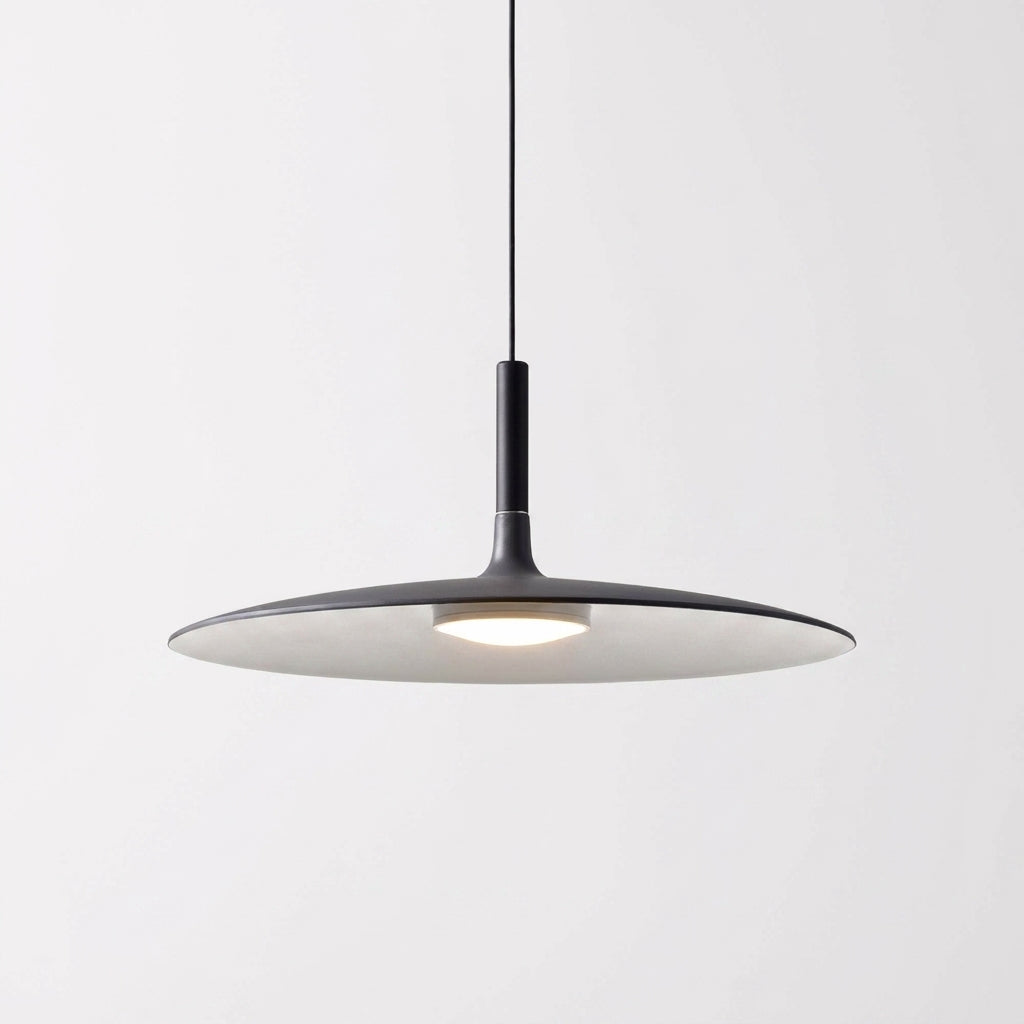 Lustra Suspension Lampe Disque Plat en Aluminium