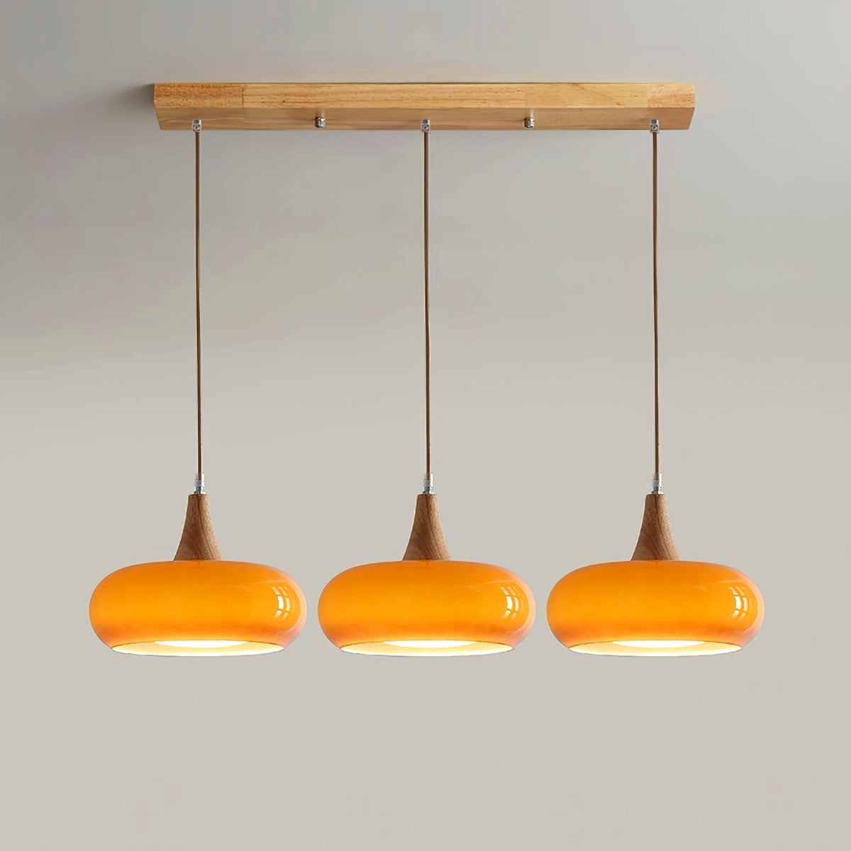 Suspension Bois 1/2/3 Lampes -