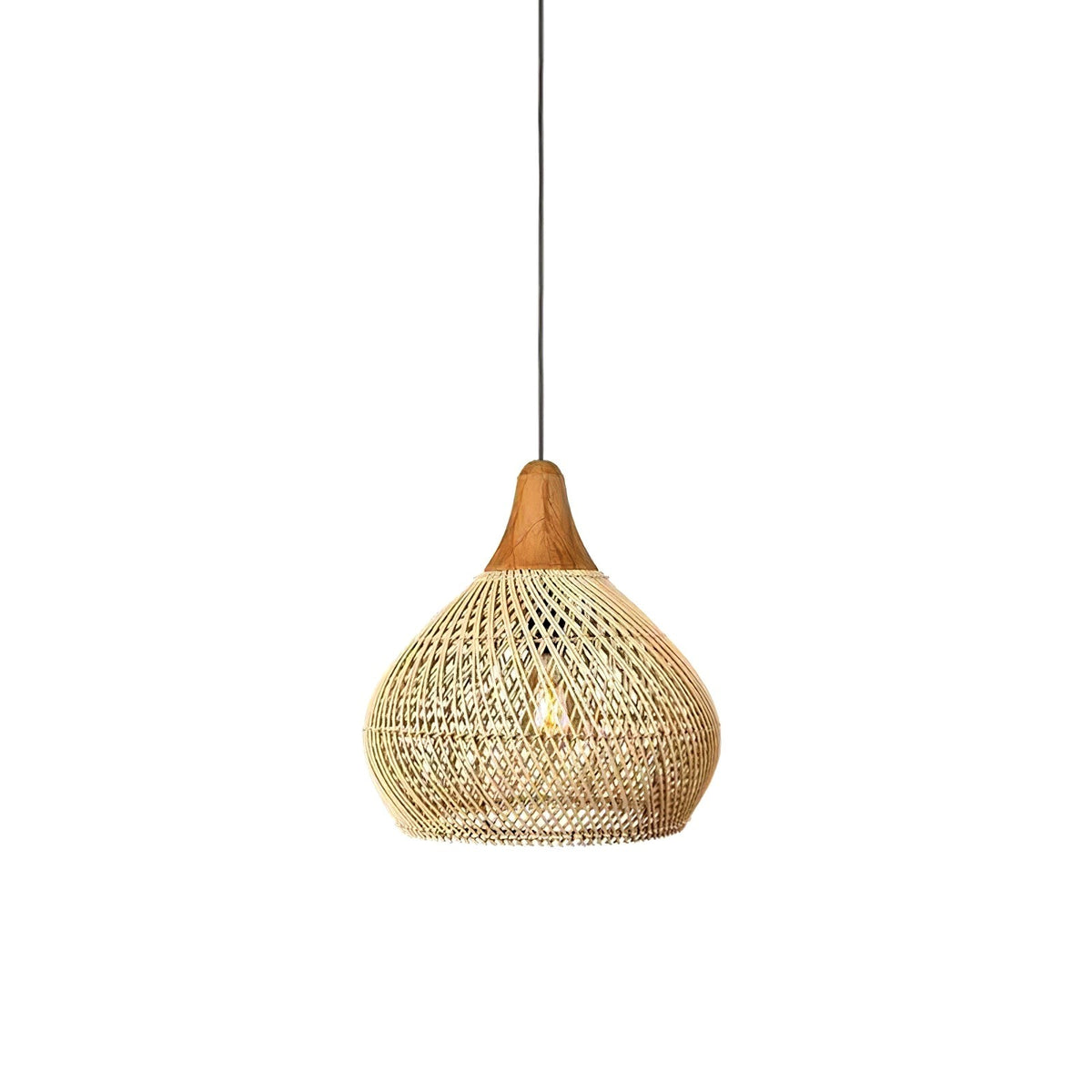 Evelyn Suspension en Rotin Tressé pour Salon