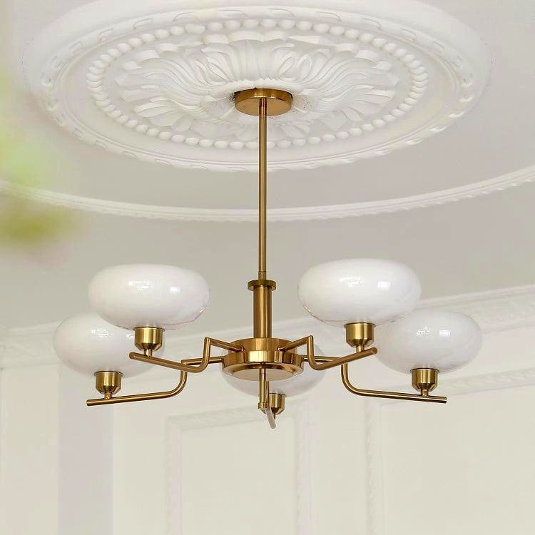 Suspension Globe en Verre et Laiton