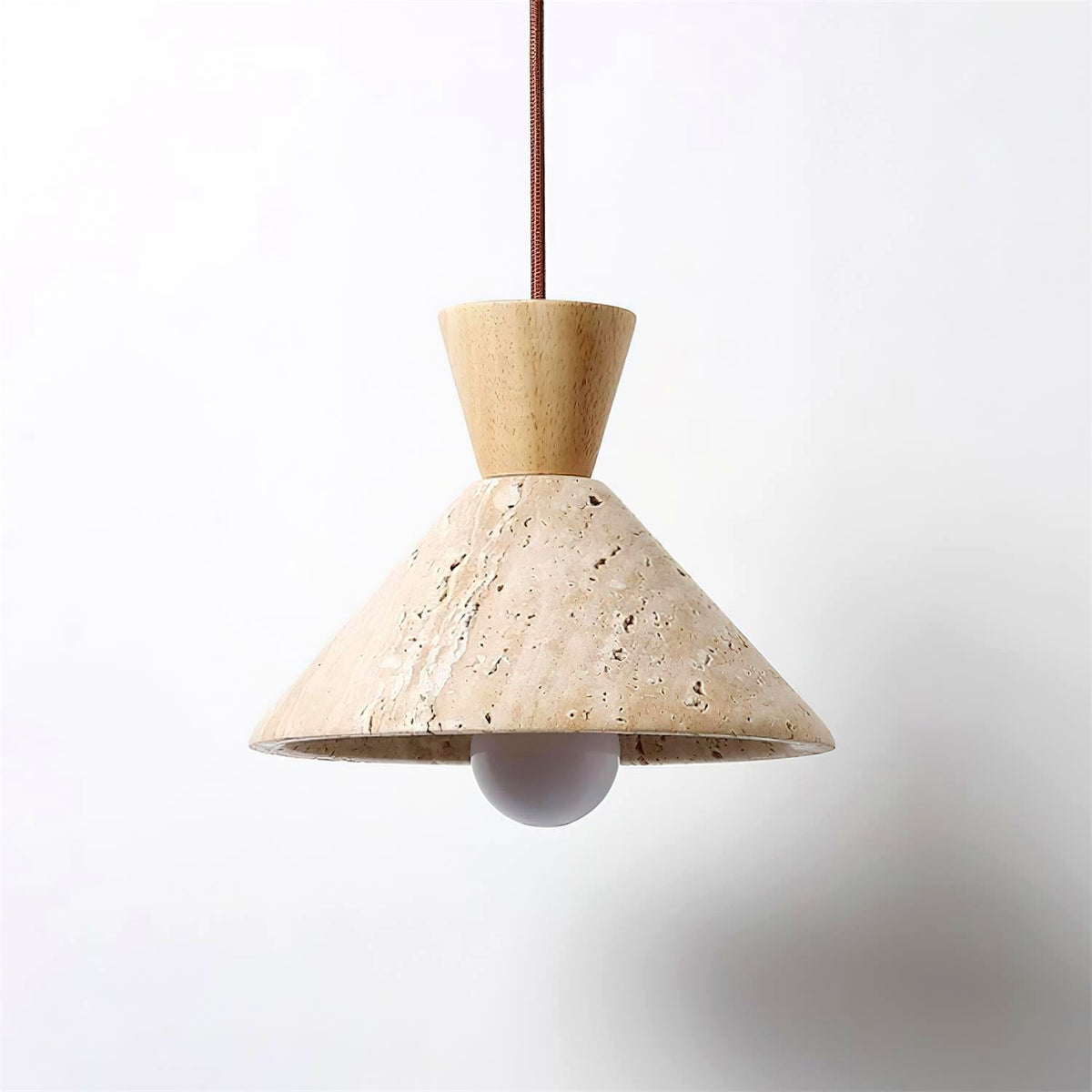 Suspension Forme Chapeau en Travertin Minimaliste