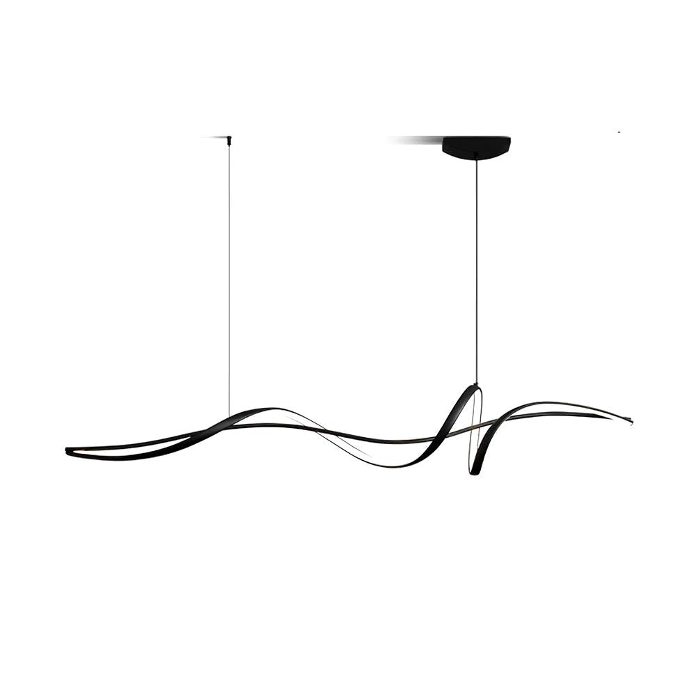 Aveline Suspension moderne LED Wave noire