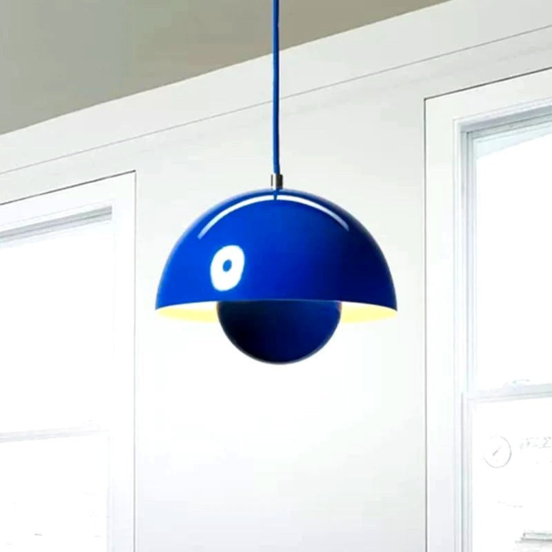 Zinra Suspension Ronde Moderne. Métal. Noir/Blanc/Rouge/Jaune
