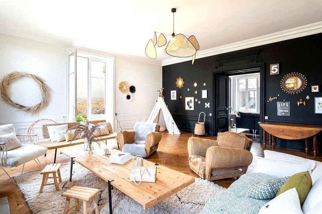 Lustra Lustre Écran Cannage Suspension Rétro