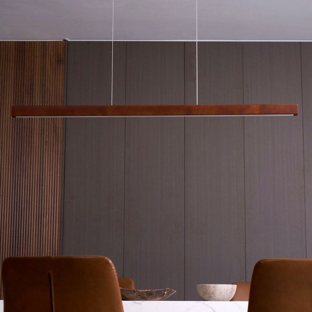Elowen Suspension linéaire minimaliste en bois