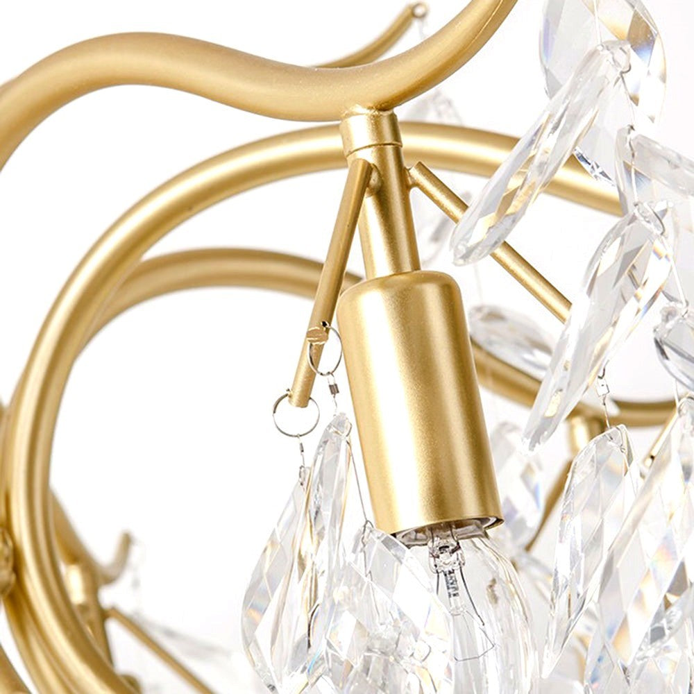 Kristy Suspension Multi Luxueux, Cristal/Cuivre, Noir/Or, Salon