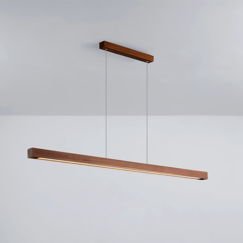 Elowen Suspension linéaire minimaliste en bois
