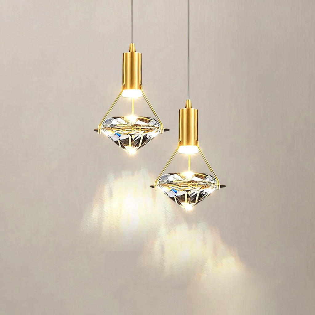 Elysianire Suspension Laiton Cristal Élégante