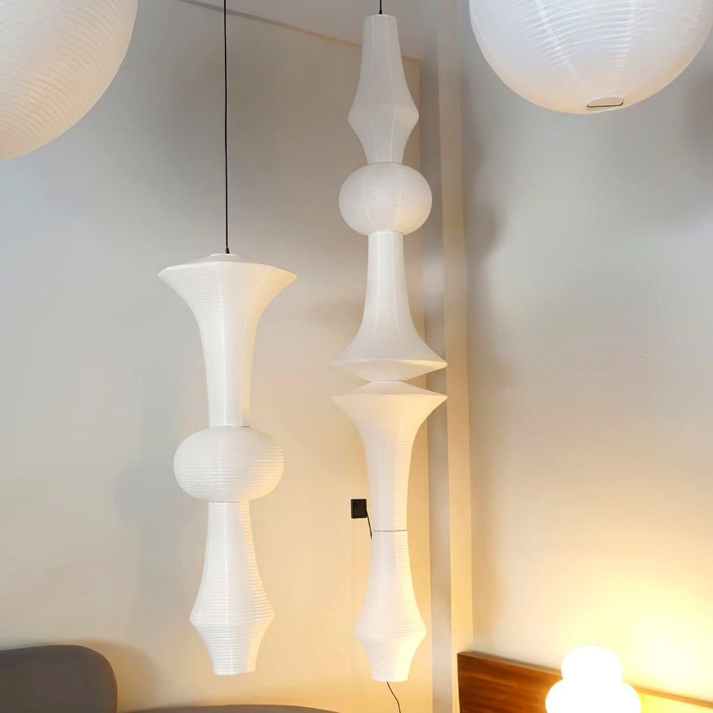 Lustra Suspension Luminaire Papier Washi E pour Salon