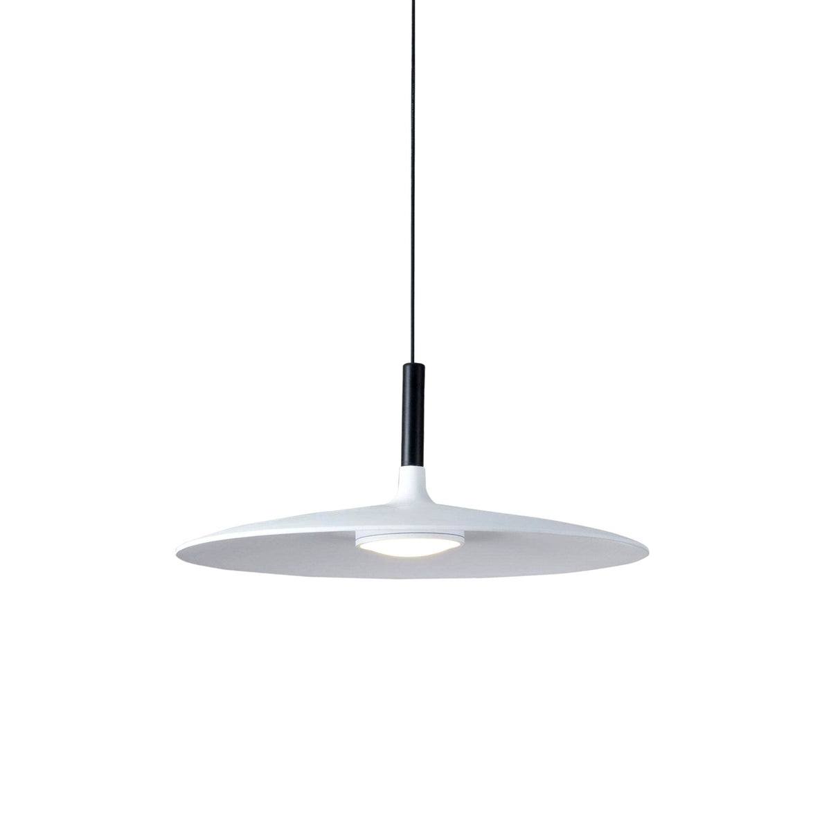Lustra Suspension Lampe Disque Plat en Aluminium