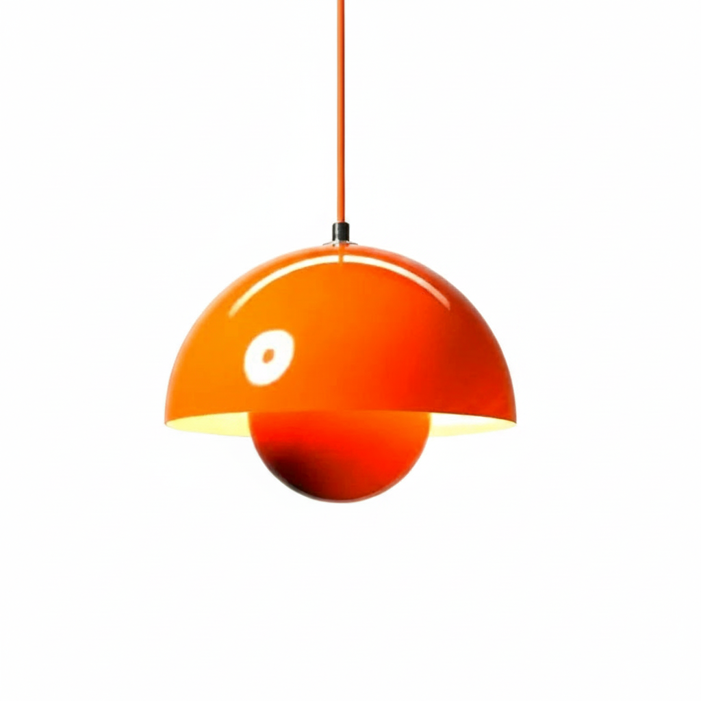 Zinra Suspension Ronde Moderne. Métal. Noir/Blanc/Rouge/Jaune