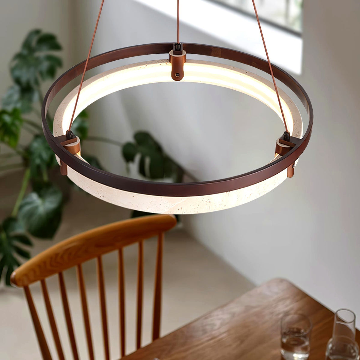 Veraearae Suspension Moderne en Travertin