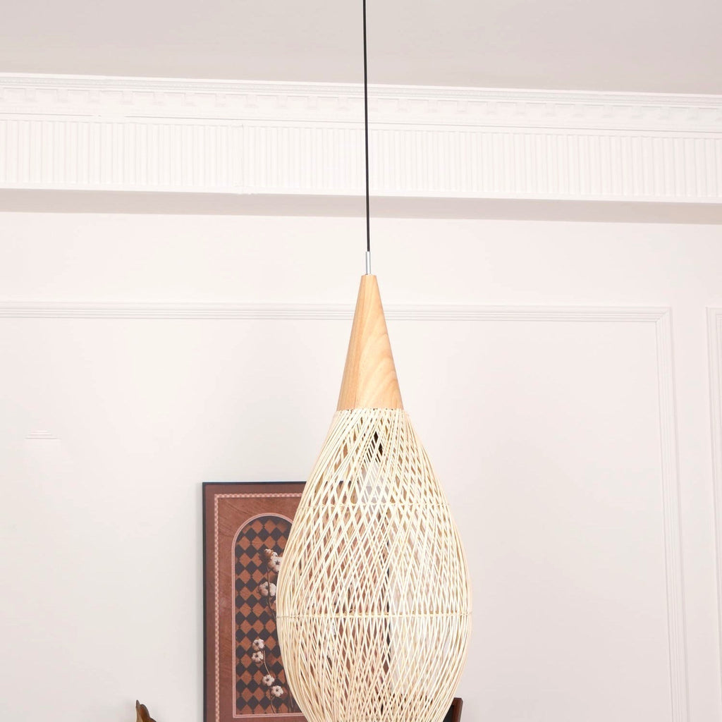 Evelyn Suspension en Rotin Tressé pour Salon