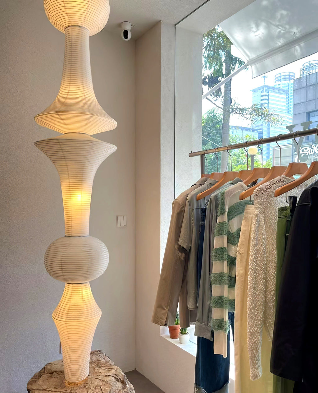 Lustra Suspension Luminaire Papier Washi E pour Salon