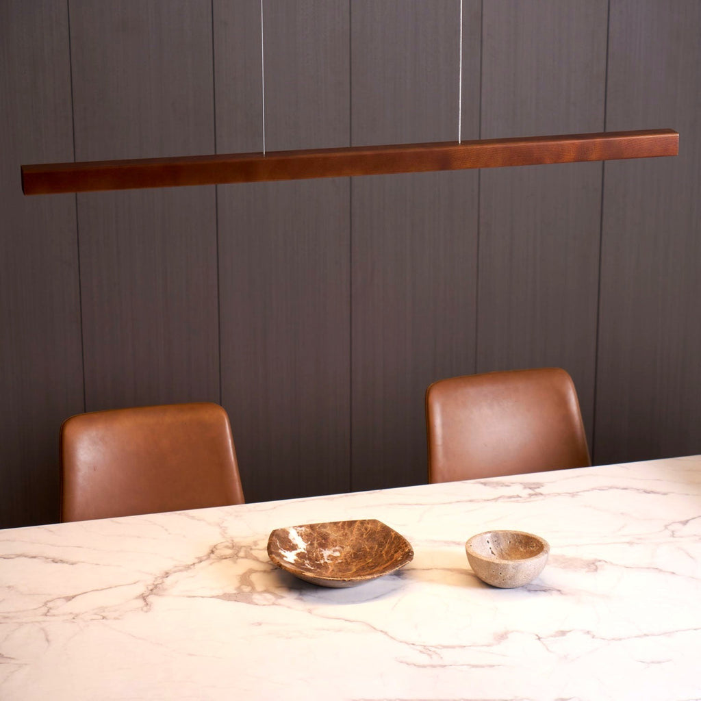 Elowen Suspension linéaire minimaliste en bois