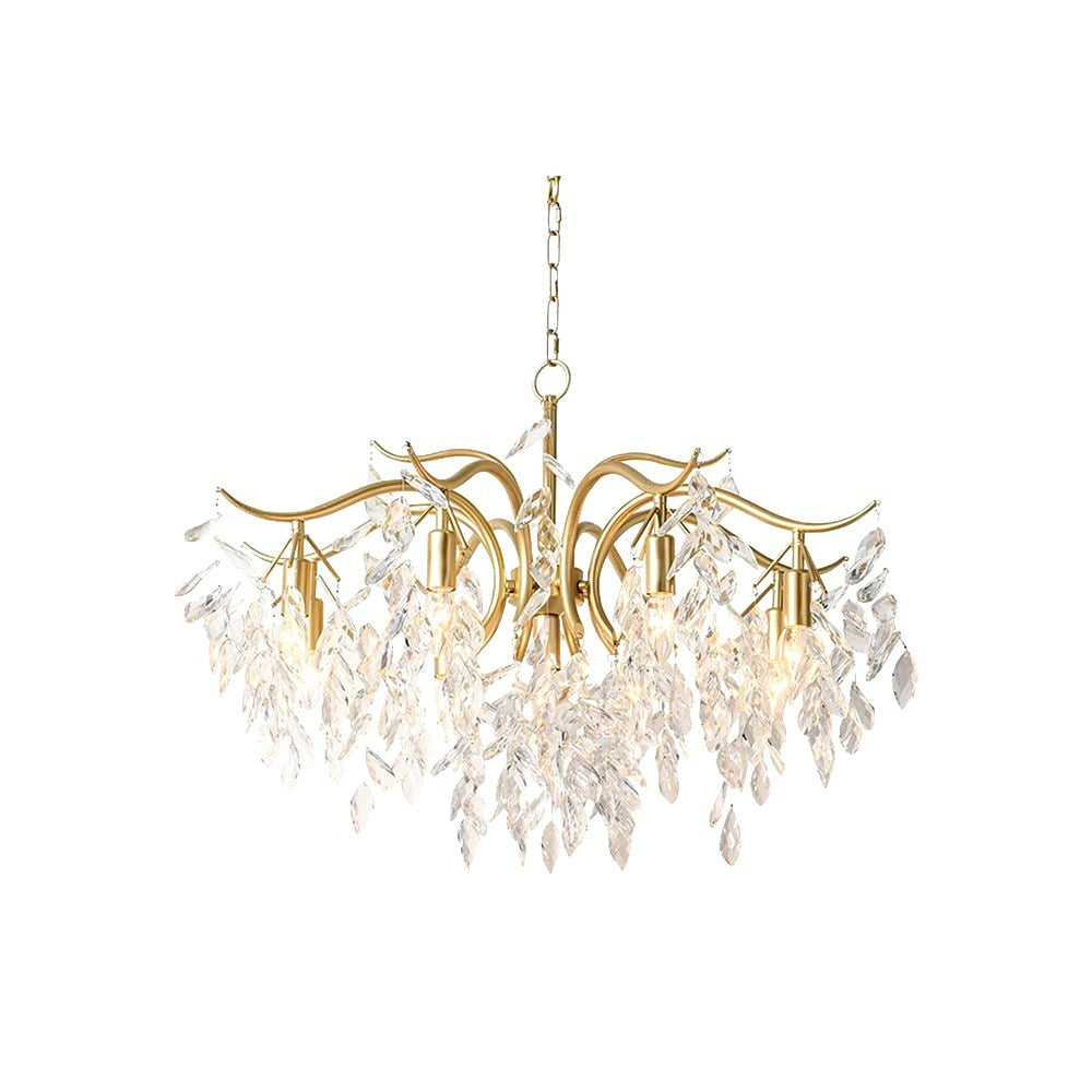 Kristy Suspension Multi Luxueux, Cristal/Cuivre, Noir/Or, Salon