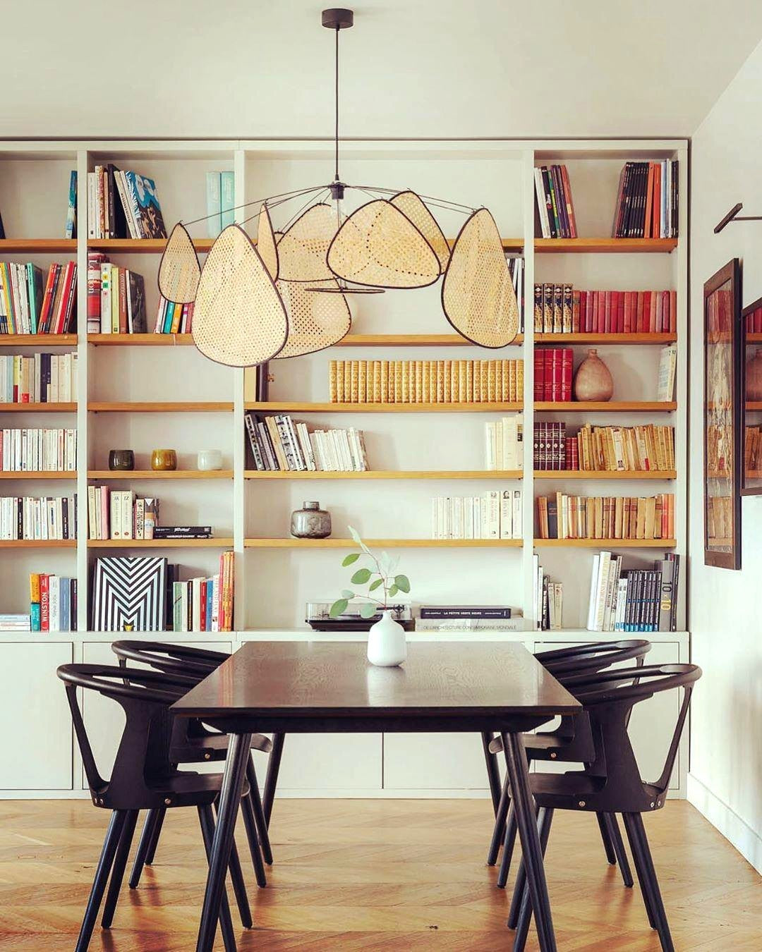 Lustra Lustre Écran Cannage Suspension Rétro