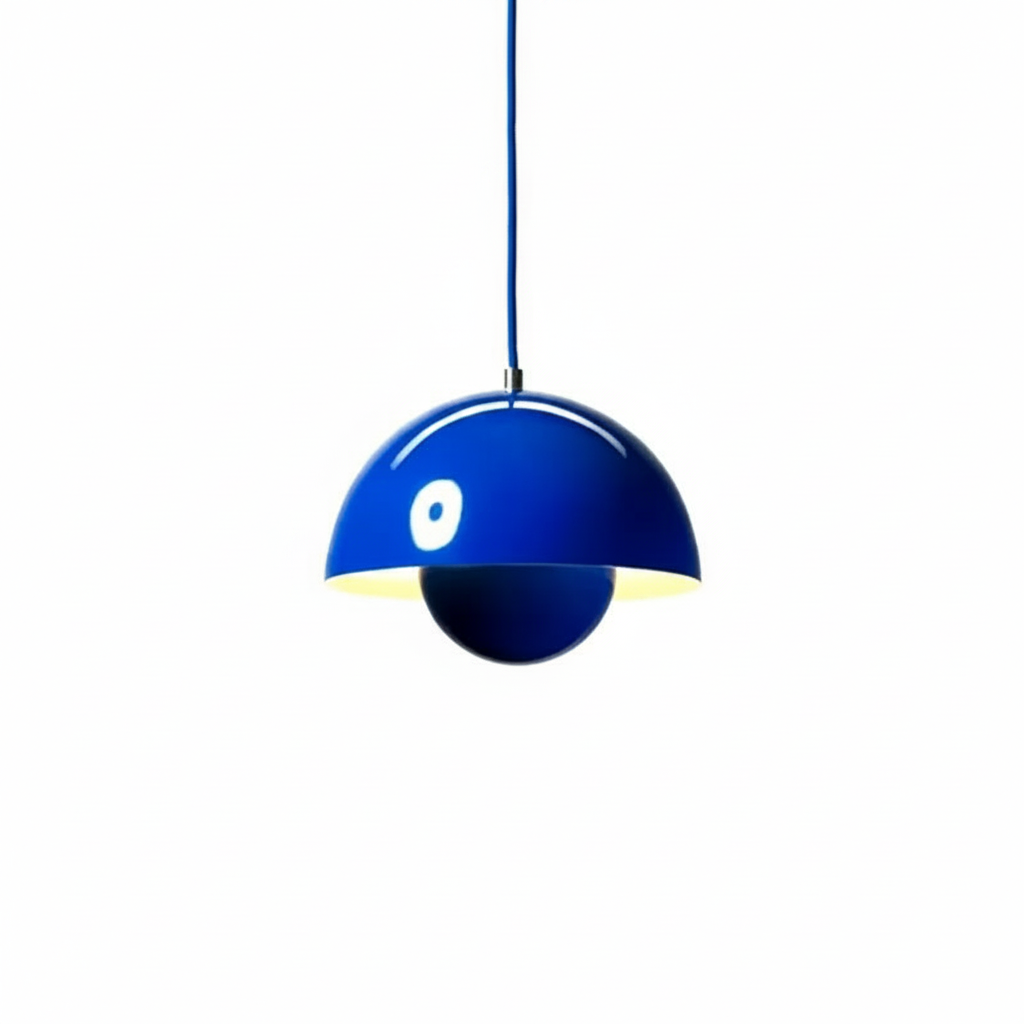 Zinra Suspension Ronde Moderne. Métal. Noir/Blanc/Rouge/Jaune