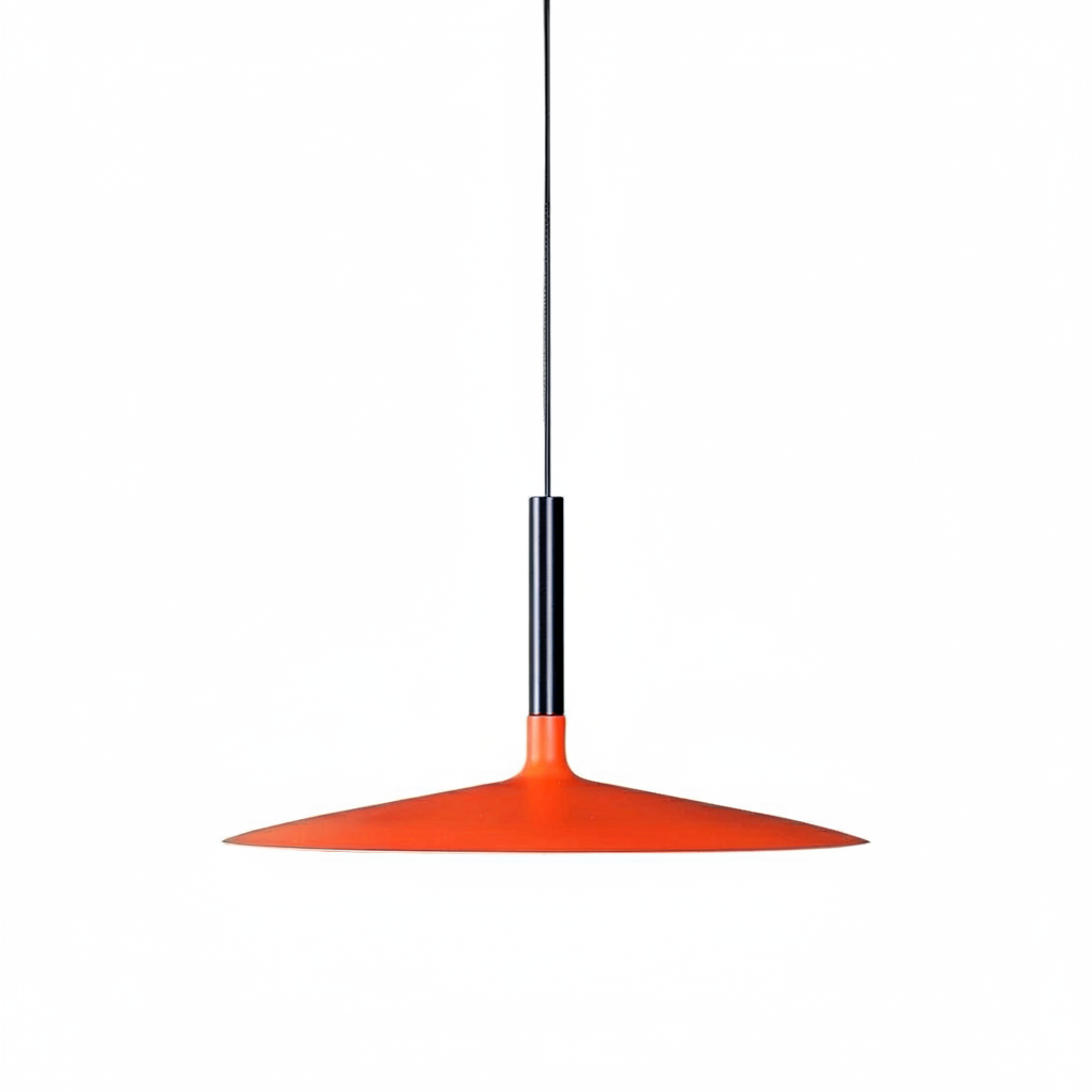 Lustra Suspension Lampe Disque Plat en Aluminium