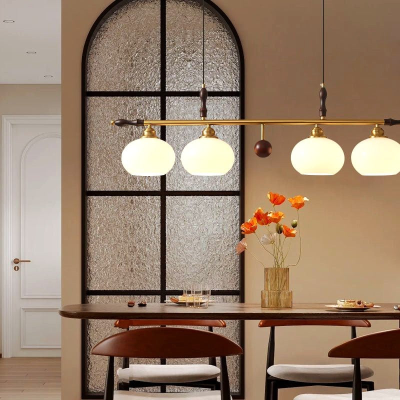 Sylvara Suspension en Bois et Verre Premium
