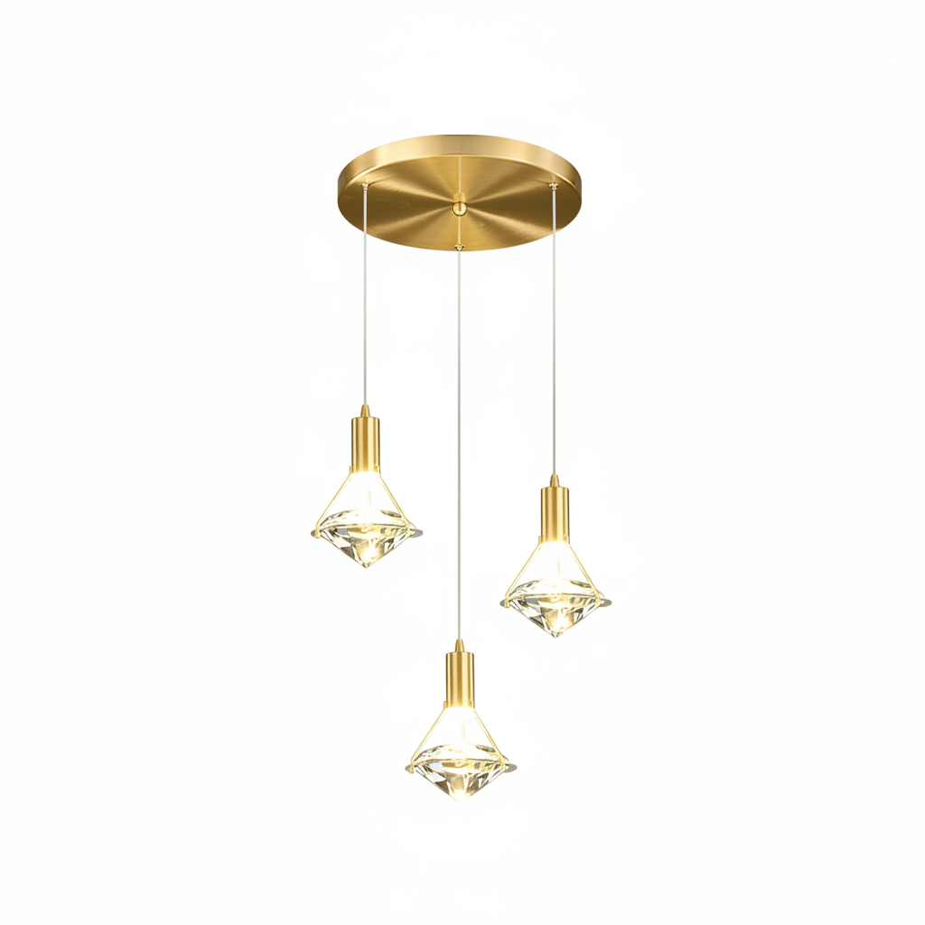 Elysianire Suspension Laiton Cristal Élégante