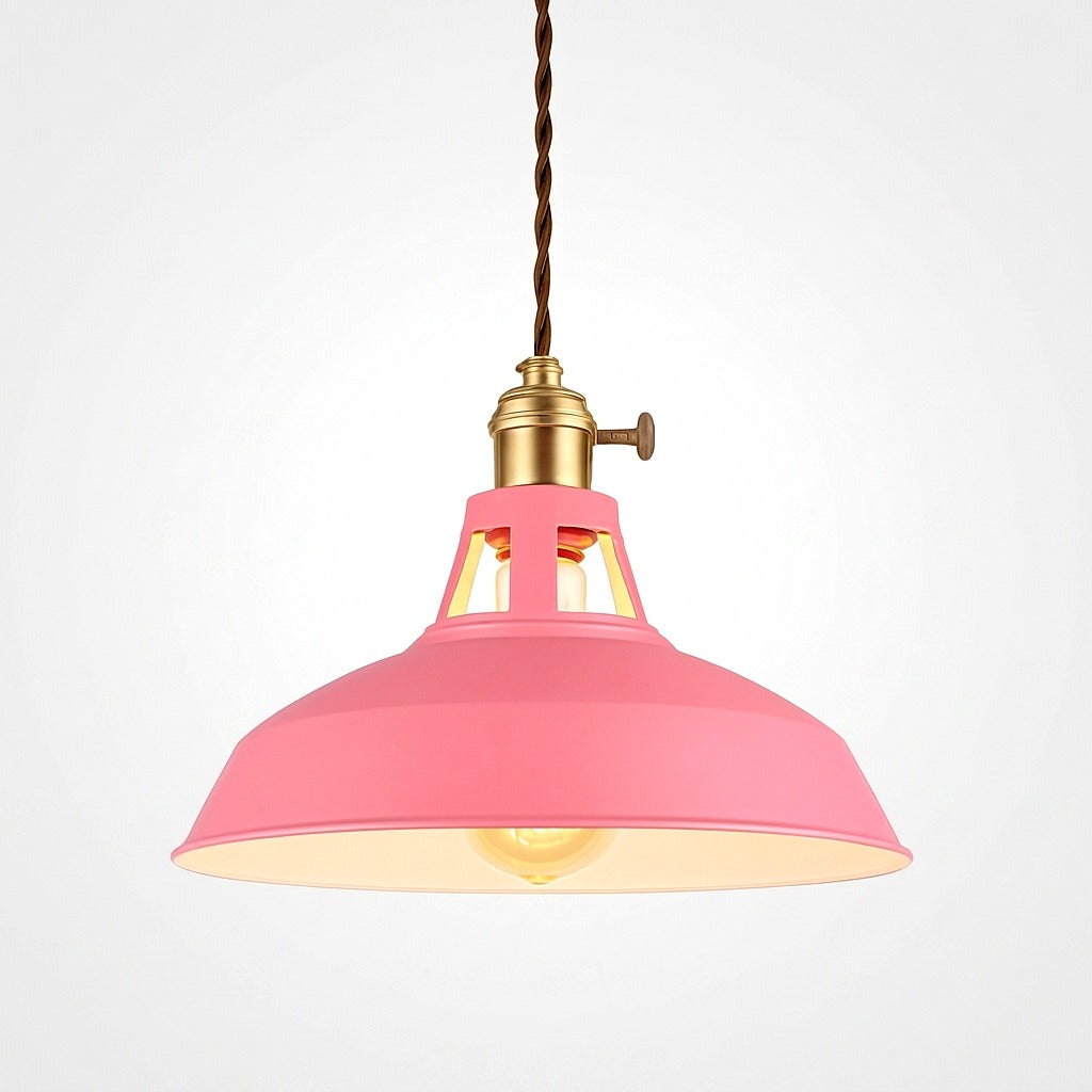 Suspension LED Métal Coloré Style Loft Industriel - vue d'ensemble