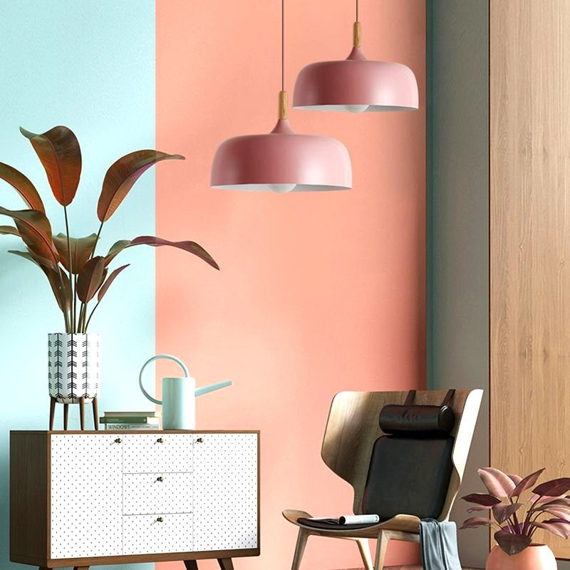 Arisha Minimaliste LED Suspension Noir/Blanc/Bleu/ Métal Chambre à coucher