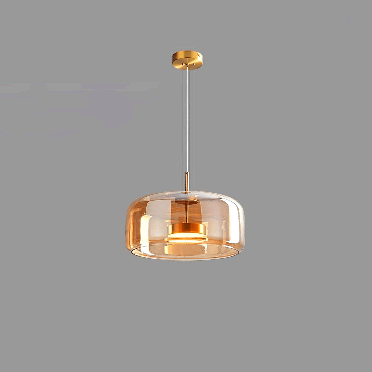 Suspension Moderne en Verre et Métal