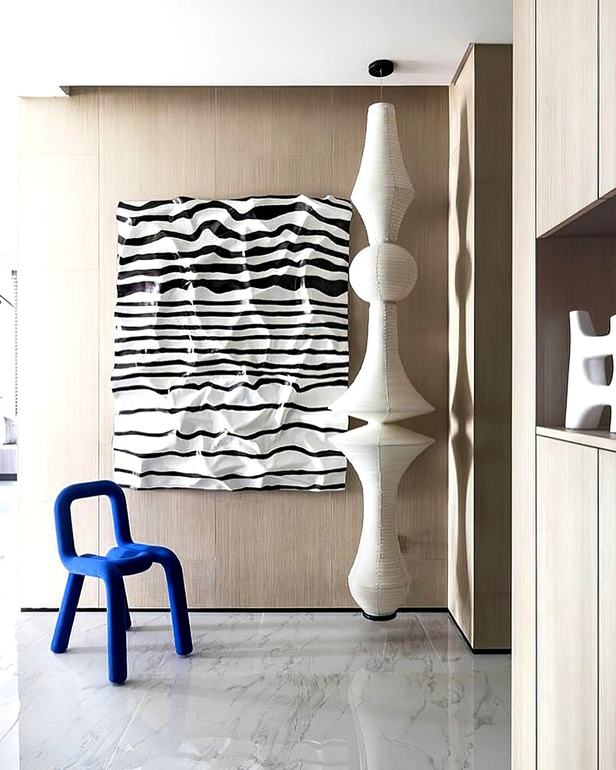 Lustra Suspension Luminaire Papier Washi E pour Salon