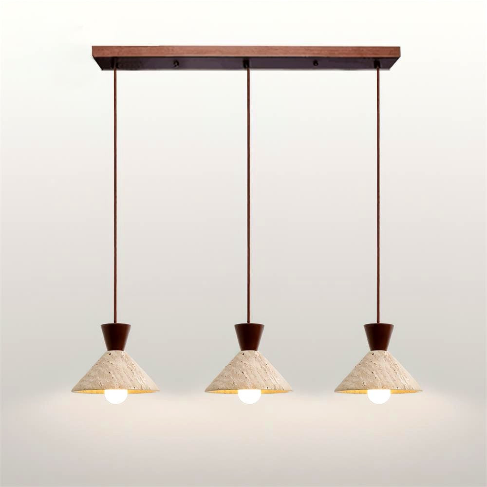 Ritta Suspension Travertin Forme Chapeau