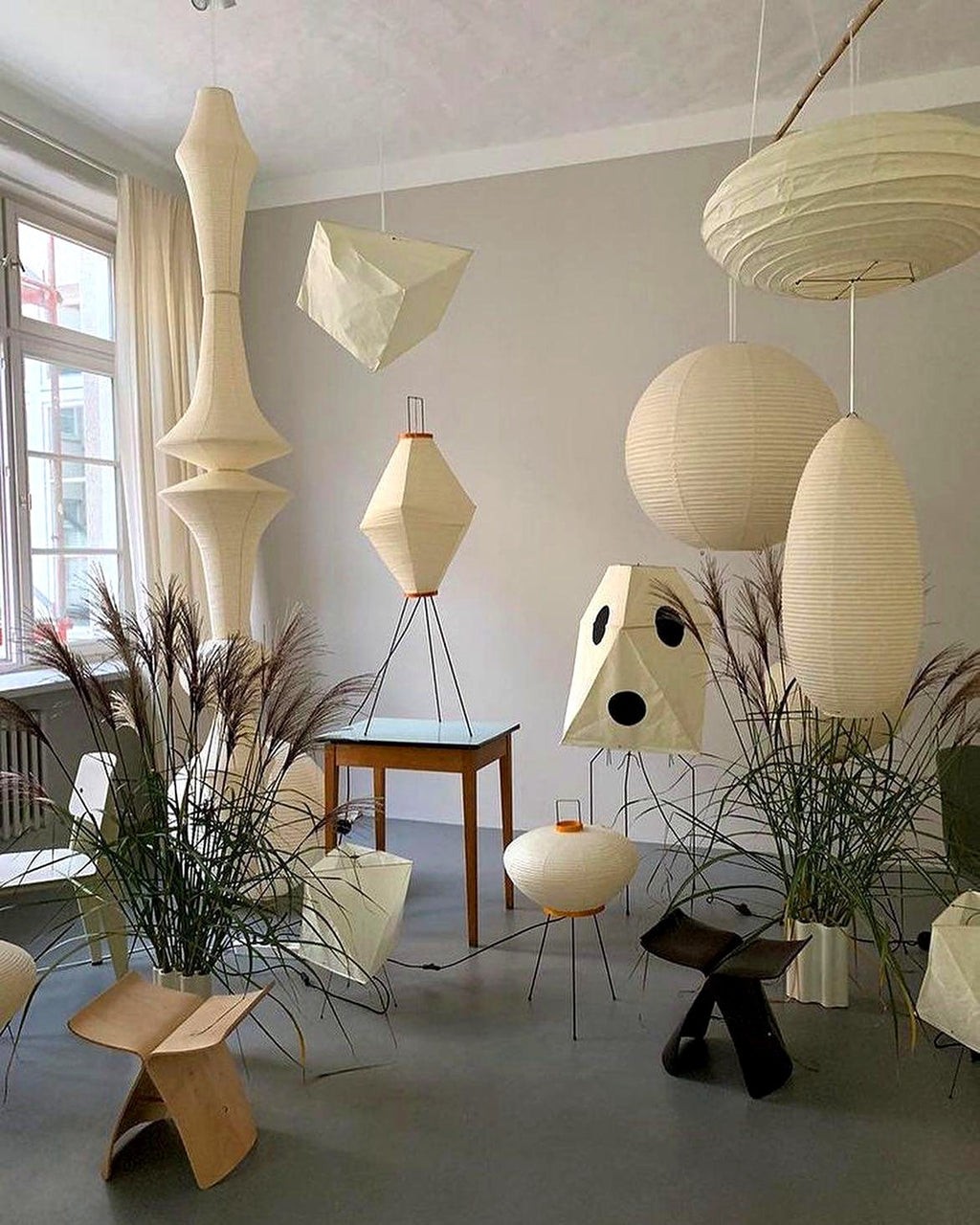 Lustra Suspension Luminaire Papier Washi E pour Salon