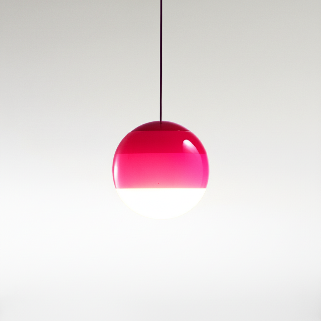 Edith Suspension Bulle Moderne Verre. Noir/Gris/Bleu/Rose. Salon
