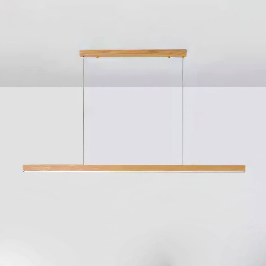 Elowen Suspension linéaire minimaliste en bois