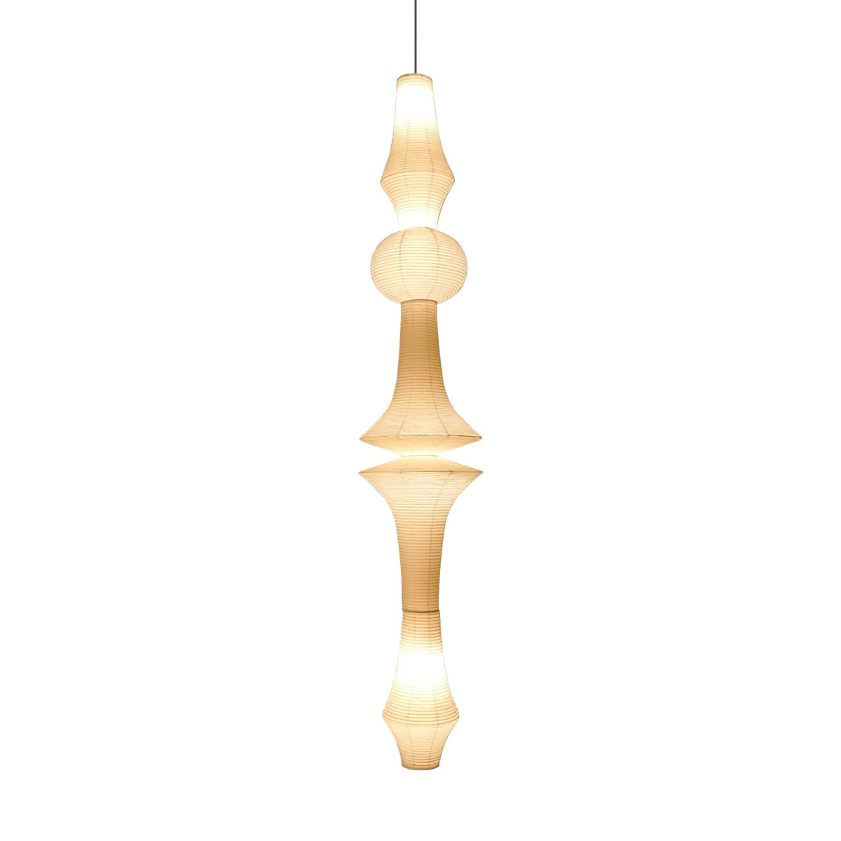 Lustra Suspension Luminaire Papier Washi E pour Salon