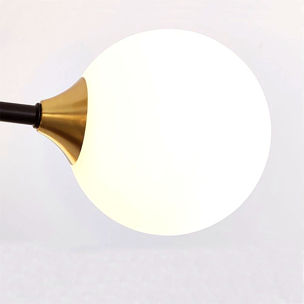 Valentina Design Italien Luminaires Suspensions Globe Moderne Métal/Verre Blanc Laiteux/Clair Chambre/Salon