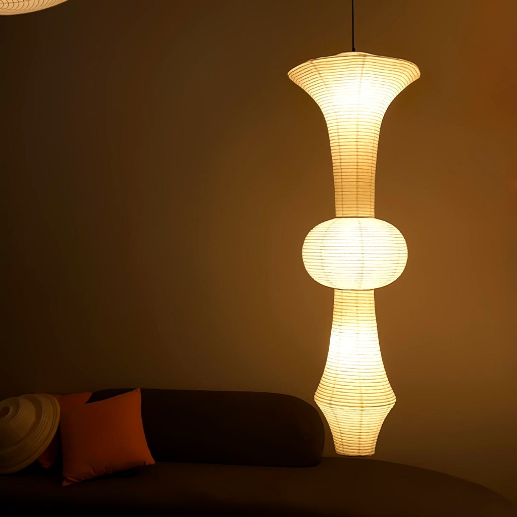 Lustra Suspension Luminaire Papier Washi E pour Salon