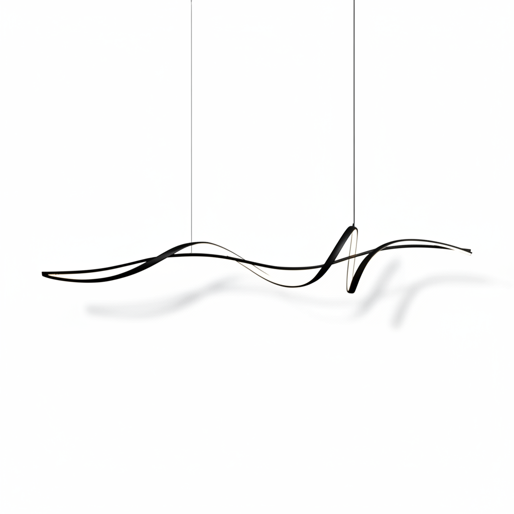 Aveline Suspension moderne LED Wave noire