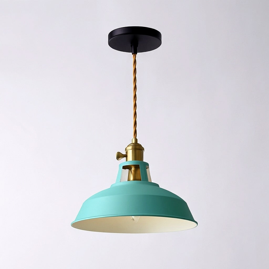 Suspension LED Métal Coloré Style Loft Industriel - vue alternative
