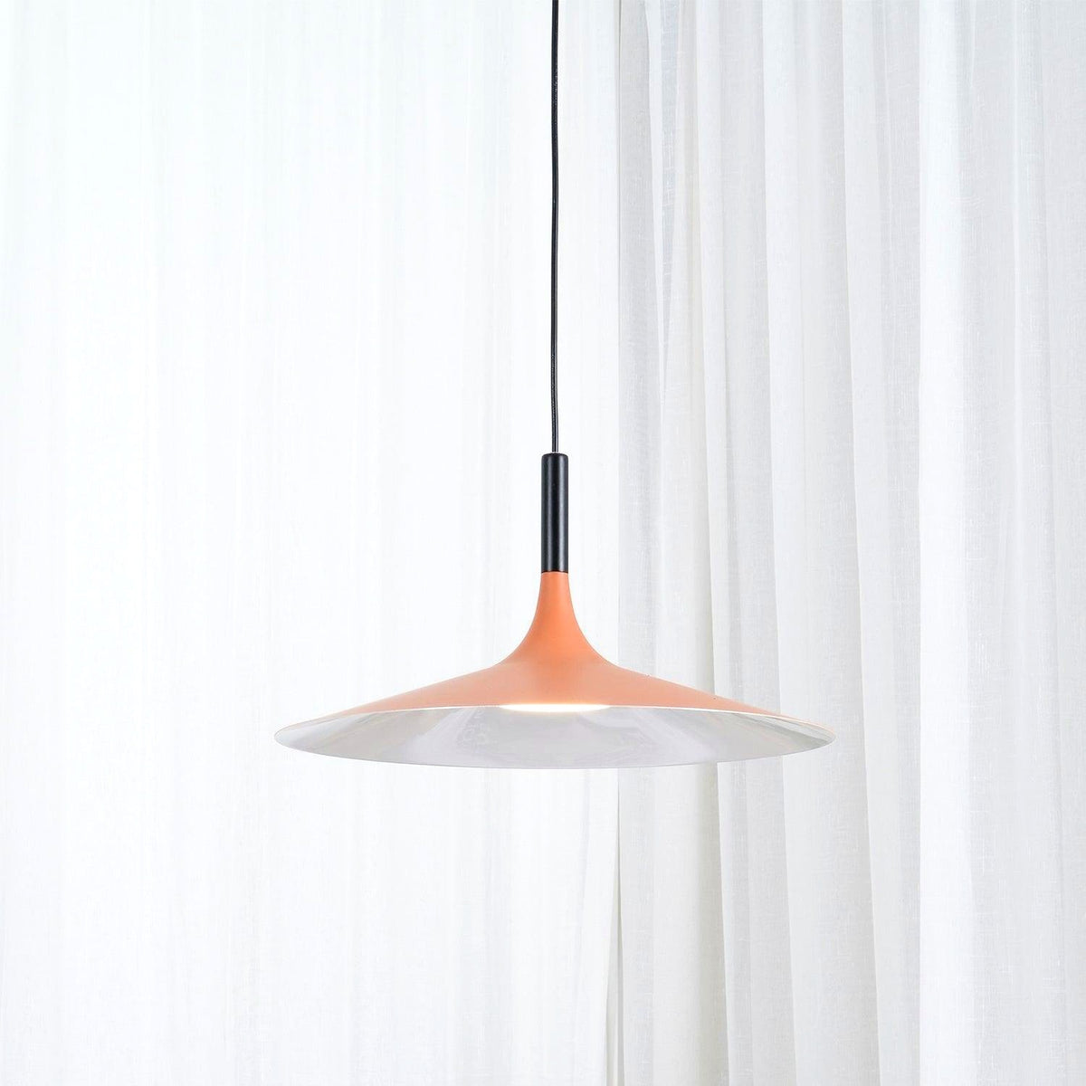 Lustra Suspension Lampe Disque Plat en Aluminium
